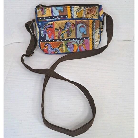 Sun N Sand Laurel Burch Blaze Horse Multicolor Purse Handbag 9x7x2 Shoulder Bag - Picture 1 of 6